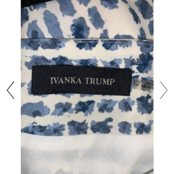 Ivanka Trump Red, White and Blue Floral Asymmetrical Skirt Lined sz 12 - Picture 7 of 7